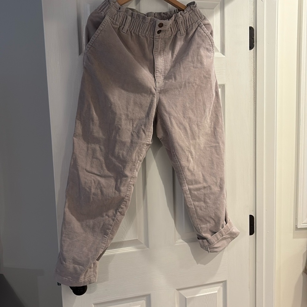 Corduroy cropped pants